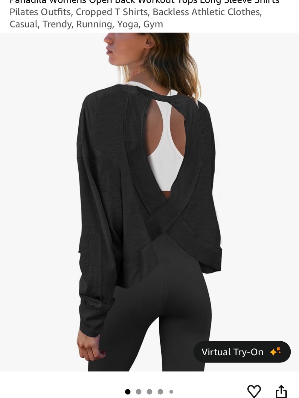Black Open-Back Cross-Detail Long Sleeve Women's Top